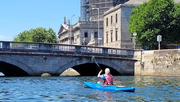 kayak with Dublins four courts